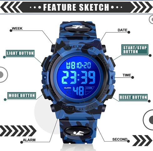 ATIMO LED 50M Waterproof Kids Digital Sport Watch - Kids Gifts in Kuwait