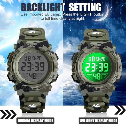 ساعة رياضية رقمية للأطفال مقاومة للماء LED 50M من ATIMO - هدايا للأطفال in Kuwait