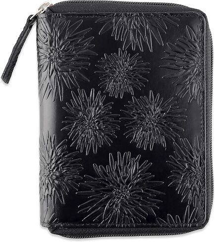 محفظة جواز السفر - حامل مستندات السفر مع خاصية حجب RFID - جلد محبب بالكامل - محفظة بسحاب مدمج ثنائي الطي حول المحفظة مع فتحات لبطاقة الائتمان للنساء والرجال، بني متعثر، 500-30 in Kuwait