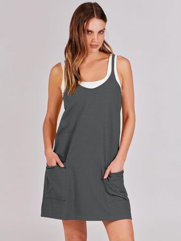 Prinbara Women 2024 Summer Mini Romper Dress Tennis Athletic Shorts Sundress Built in Shapewear Casual Workout Trendy Outfits in Saudi Arabia