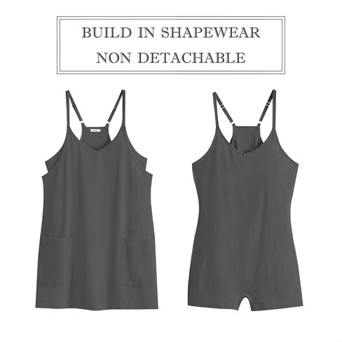 Prinbara Women 2024 Summer Mini Romper Dress Tennis Athletic Shorts Sundress Built in Shapewear Casual Workout Trendy Outfits in Saudi Arabia