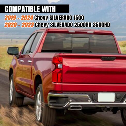 LED Tail Lights Assembly Compatible With 2019 2020 2021 2022 2023 2024 Chevy Silverado 1500 2500HD 3500HD, Rear Taillights Brake Lights Replace 84678149/84678150, Right Passenger Side in Saudi Arabia
