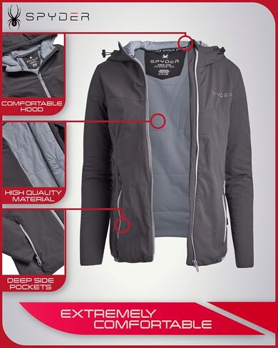 Spyder Womens Windbreaker Jacket - Lightweight Insulated Wind Resistant Waterproof Jackets for Women Zip Up Womens Jacket in Kuwait