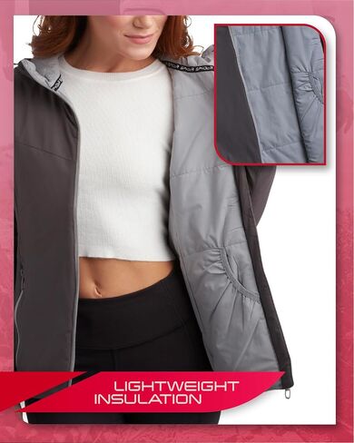Spyder Womens Windbreaker Jacket - Lightweight Insulated Wind Resistant Waterproof Jackets for Women Zip Up Womens Jacket in Kuwait