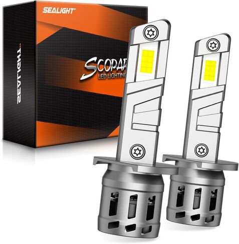 SEALIGHT Scoparc 𝟗𝟎𝟎𝟓/HB3 Bulbs, 𝟐𝟔𝟎𝟎𝟎𝐋𝐌 Bright, 6500K Cool White, 60000+ Hour Lifespan, Easy 3-Minute Plug-N-Play Installation, 2-Pack in Saudi Arabia