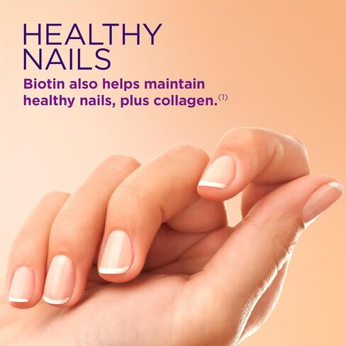 Nature's Bounty Optimal Solutions Hair, Skin & Nails with Biotin and Collagen, Citrus-Flavored Gummies Vitamin Supplement, 2500 mcg, 80 Ct in Kuwait