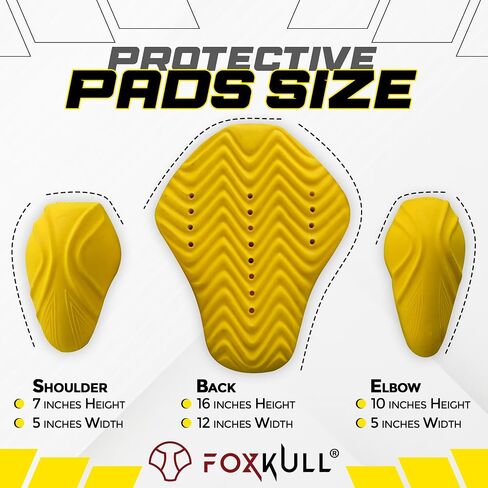 5 PC - CE Certified Armor Pads l Level 2 Approved Back, Shoulder and Elbows Armor Protector Inserts for Motorcycle Jackets in Saudi Arabia