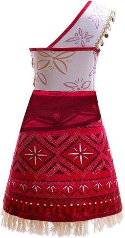 Xefenki 2024 New Princess Adventure Ocean Costume for Girls Toddler Deluxe One-shoulder Dress With Necklace and Hairpin 3-14Y in Saudi Arabia