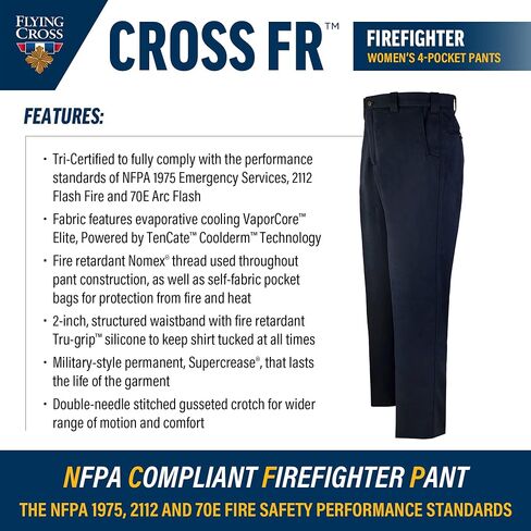FR Firefighter Pants for Women, FR Uniform, Fire Department, EMS, NFPA Compliant, Unhemmed in Saudi Arabia