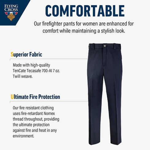 FR Firefighter Pants for Women, FR Uniform, Fire Department, EMS, NFPA Compliant, Unhemmed in Saudi Arabia