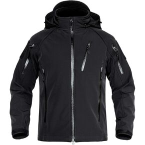 TACVASEN Men's Special Ops Military Jacket Water Resistant Windproof Tactical Winter Zip Up Rain Coat Hunting Outdoors