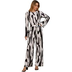 Verdusa Women's 2 Piece Outfits Loose Bell Sleeve Pleated Crop Top and Wide Leg Pants Set