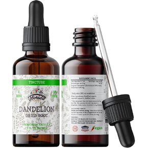 Dandelion Root Tincture Organic Dandelion Extract (Taraxacum Officinale) Health Supplement, Non-GMO in Cold-Pressed Organic Vegetable Glycerin 2 oz, 685 mg