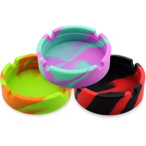 Silicone Ashtray Ash Trays Indoor - 3 Pcs Silicone Ashtrays Outdoor Ashtrays for Patio Waterproof Small Ashtray Cute Rubber Ashtray Indoor Ashtray Ash Trays Outdoors - Home Ashtrays Ash Tray Outdoors