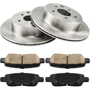 31349 D905 Torchtree Rear Brake Kit, Disc Brake Rotors and Pads Kit Compatible with Rogue 2008-2019, Rogue Sport 2017-2019, LEAF 2011-2020, Rogue Select 2014-2015, G35/350Z 2003-2005, 6pcs
