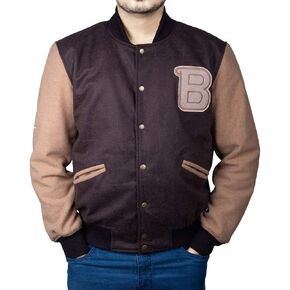 Mens Hotline Miami Varsity Letterman Fashion Wool Bomber Slim Fit Casual Warm Boys College Baseball Jacket