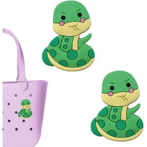 Snake Charms for Bogg Bag - Set of 2 PVC Rubber Inserts, Compatible with Bogg Bag Accessories, Beach Bag Charms Inserts Accessories for Women Girls 1