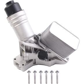 11428583895 Upgrade Aluminium Oil Cooler Filter Assembly Fit for 2016-2023 BMW 340i 440i 540i 640i 740i 745e 840i M2 M240i M3 X3 X4 X5 X6 X7 Z4 L6 3.0L Turbocharged