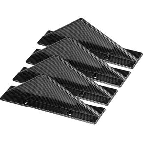 4pcs Black Straight Car Rear Lower Bumper Splitter Lip Wing Diffuser Shark Fin Spoiler Universal with Screw for Car SUV Item Replacement