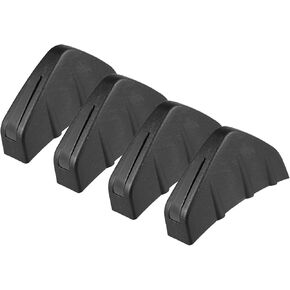 4pcs Matte Balck Universal Car Rear Lower Bumper Splitter Lip Wing Diffuser Shark Fin Spoiler Universal with Screw for Car SUV Item Replacement