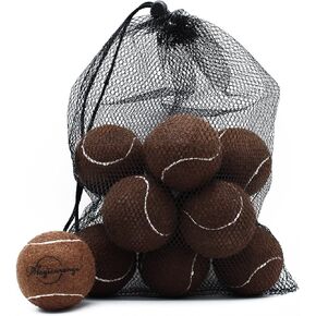 Magicorange Tennis Balls, 12 Pack Training Tennis Practice Balls, Pet Dog Playing Balls, Come with Mesh Bag for Easy Transport, Good for Beginner Training Ball
