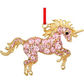 D24TIME Unicorn Christmas Ornaments 2024 Metal Teal Unicorn Christmas Tree Decorative Hanging Ornaments Christmas Keepsake Gifts for Women Girls Kid Unicorn Ornaments Christmas Birthday Party Supplies