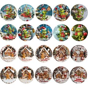 12pcs Gingerbread Man Ornaments for Christmas Tree, Plastic Gingerbread Figurines Ornaments, Christmas Tree Hanging Decorations,Suitable for Christmas Decoration and Christmas Tree Ornaments