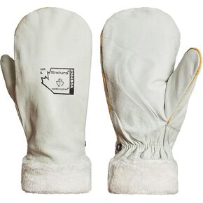 Superior Glove Winter Work Mitts - Insulated Cold Weather Mittens - White (304BOA) Size Large