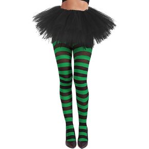American Trends Striped Tights for Women Witch Tights Halloween Costume Stretchy Tights Pantyhose Stockings for Cosplay