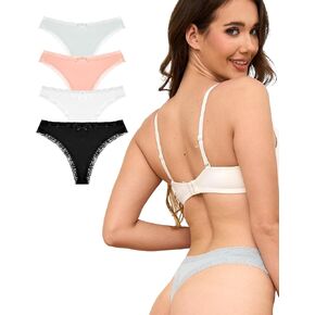Seamless Thongs for Women Lace G String No Show Panties Invisible Breathable Underwear