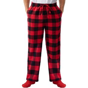Giggling Getup 100% Cotton Men Christmas Pajamas Pants, Buffalo Plaid Pajama Flannel Pants with Pockets