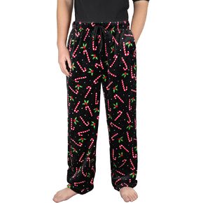 Mens Plush Pajama Pants Soft Flannel Fleece Pajama Lounge Sleep Pant Christmas Plaid Fuzzy Lounge Sleepwear Pj Bottoms in Kuwait