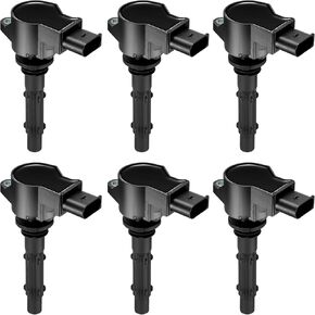 BDFHYK Ignition Coil Pack UF535 and Iridium Spark Plugs 95983 Compatible with Mercedes-Benz C230 C280 CLK350 E350 ML350 SLK280 Dodge Sprinter 3500 2.5L 3.0L 3.5L 5.5L V6, Sets of 6