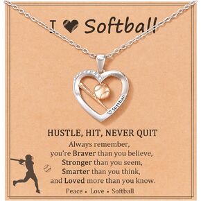 Softball Necklace Gifts for Girls Softball Stuff Christmas Gifts for Teen Girls Daughter Granddaughter