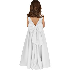 MCieloLuna Flower Girl Dresses for Wedding Bow-Knot Elegant Satin Princess First Communion Dresses in Saudi Arabia