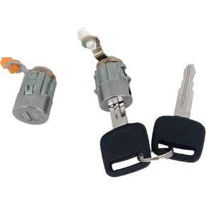 Front Door Lock Cylinder-Tumbler Set L & R with 2 Keys Compatible 97-00 e Avenger 1996-1999 Eclipse 94-98 Galant MR264482 MR264481 DL-205 DL205 DL-206 DL206 DL-258 DL258