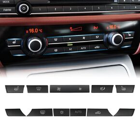 12 قطعة A/C وسخان طقم إصلاح زر التحكم في المناخ مناسب لسلسلة BMW 5/6/7/X5/X6 F07 F10/F06 F12 F13/F01 F02 520 528 530 535 550 640 650 750 61319313923 (فقط للوحة التيار المتردد ذات 12 زر)