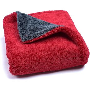 LIVOS Car Drying Towel, Premium Microfiber Towels for Cars, 1000GSM, Edgeless Twisted Loop Design, No Streaks, Scratches, or Water Spot, Absorbent Wash Towel, 18" x 24" (Yellow&Grey)