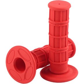 1Pair White Grips, 22mm 7/8" Dirt Bike Grips Scooter Grips Handlebar Hand Grips for Motorcycle, Mini Bike, Dirt Bike, Pit Bike Handlebar Pro Taper Grips Dirtbike