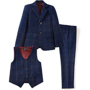 YuanLu Kids Suits for Boys Formal Vest and Pants Dress Suit for Kids Ring Bearer Outfit Suits Set