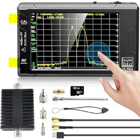2023 4Inch TinySA Ultra Spectrum Analyzer 100kHz-5.3GHz,V0.4.5.1 Portable Tiny Frequency Analyzer with 32GB SD Card & 3000mAh Battery, 2-in-1 RF Signal Generator RBW LNA DANL Phase Noise