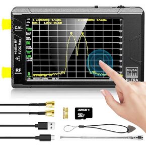 2023 4Inch TinySA Ultra Spectrum Analyzer 100kHz-5.3GHz,V0.4.5.1 Portable Tiny Frequency Analyzer with 32GB SD Card & 3000mAh Battery, 2-in-1 RF Signal Generator RBW LNA DANL Phase Noise