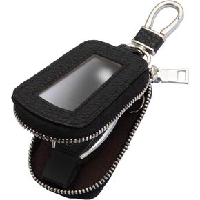Yuoyar Universal Key Fob Covers for Car Keys - Premium Leather Key Fob Case - Car Key Fob Holder for Auto Remote Key Fob (Black)