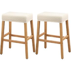 Stool Covers Rectangle - 4 Pack Stretch Waterproof Saddle Seat Cover Counter Bar Stools Bar Chairs Covers Kitchen Island Chairs Cushion Protector