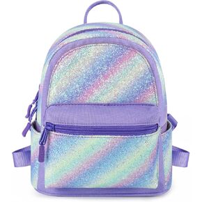 mibasies Mini Backpack for Girls Kids Rainbow Purse Dance Bag for Girls Gifts age 2 3 4 5 6 7 8 yrs