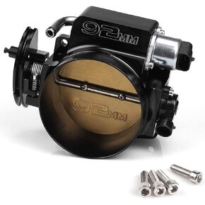 MUGE RACING 92mm Throttle Body Assembly with TPS IAC Throttle Position Sensor for Chevy LSX LS LS1 LS2 LS3 LS6 LS7 Black