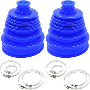 2Pcs 5 Inch 125-130 mm Silicone CV Joint Boot Kit, Height Constant Velocity Joint Boots Set, Universal Automotive CV Boots with Stainless Steel Clamps (Red)
