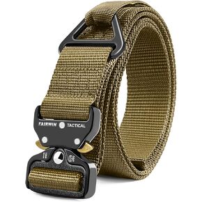 FAIRWIN Men's Tactical Belt, Rigger Belt, Utility Nylon Web Waist Work Belt for Men with V-ring Quick-Release Buckle