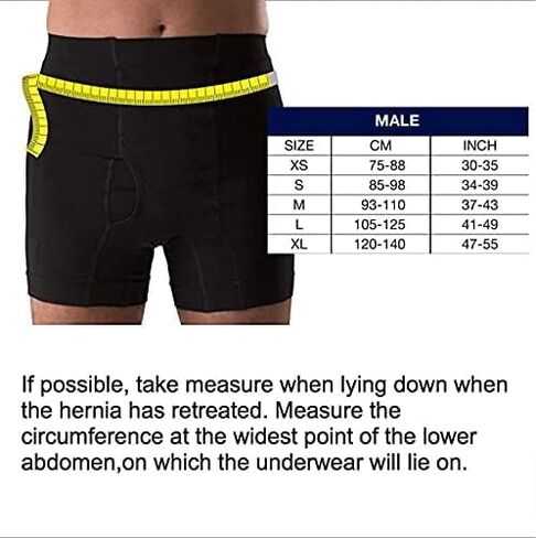 Regular Male Boxer Low for Medium Ostomy and Hernia Support (Black, L) | Seamless Ostomy & Hernia Briefs for Men | Comfortable Ostomy & Hernia Support Underwear | Colostomy Support Garment in Saudi Arabia