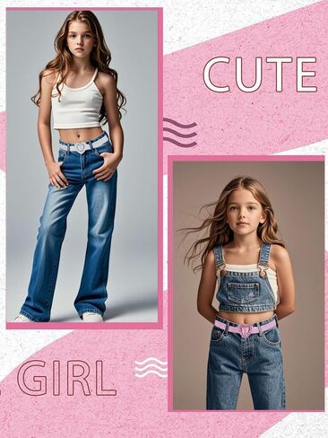 4 Pack Children's Leather Belt Girl Belt Size 6-12 Girl Dress Pants Jeans in Saudi Arabia
